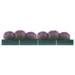Berkfield Home Garden Raised Bed Galvanised Steel 600x80x45 cm Green - Size: 600 x 80 x 45 cm - thumbnail 2