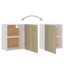 Berkfield Home Hanging Cabinets 2 pcs Sonoma Oak 50x31x60 cm Engineered Wood in Brown - Size: 50 x 31 x 60 cm - thumbnail 5