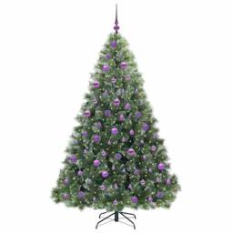 Berkfield Home Artificial Christmas Tree with 300 LEDs Green 180 cm PE & PVC - thumbnail 3