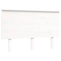 Berkfield Home Beautiful Bed Frame with Headboard White 140x190 cm Solid Wood - thumbnail 8