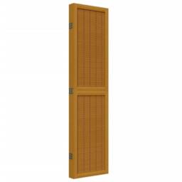 Berkfield Home Room Divider 5 Panels Brown Solid Wood Paulownia - thumbnail 5