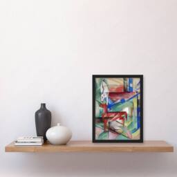 Artery8 Landscape Animals Abstract Franz Marc Vintage Framed Wall Art Print - Size: A4 - thumbnail 4