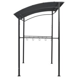 Berkfield Home BBQ Gazebo 215x150x220 cm Anthracite Steel in Black - Size: 215 x 150 x 220 cm - thumbnail 5