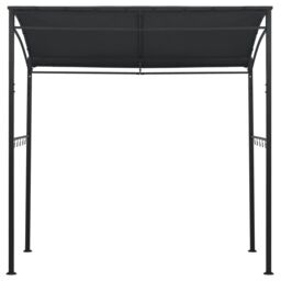 Berkfield Home BBQ Gazebo 215x150x220 cm Anthracite Steel in Black - Size: 215 x 150 x 220 cm - thumbnail 4