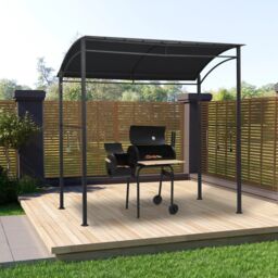 Berkfield Home BBQ Gazebo 215x150x220 cm Anthracite Steel in Black - Size: 215 x 150 x 220 cm - thumbnail 1