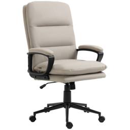 STILVORA Office Chair with Adjustable Height & Swivel Wheels in Light Grey - thumbnail 5