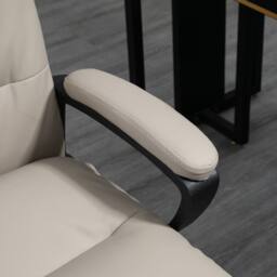 STILVORA Office Chair with Adjustable Height & Swivel Wheels in Light Grey - thumbnail 9