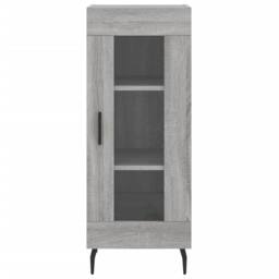 Berkfield Home Highboard Grey Sonoma 34.5x34x180 cm Engineered Wood - thumbnail 6