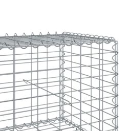 Berkfield Home Gabion Basket with Cover 500x50x50 cm Galvanised Iron in Silver - Size: 500 x 50 x 50 cm - thumbnail 6