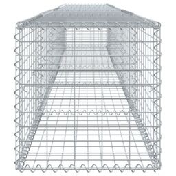 Berkfield Home Gabion Basket with Cover 500x50x50 cm Galvanised Iron in Silver - Size: 500 x 50 x 50 cm - thumbnail 4