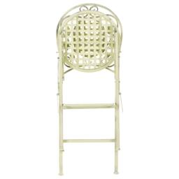 Wyld and Coco Garden Set 2 French Retro Green Iron Foldable Outdoor Chairs - thumbnail 7