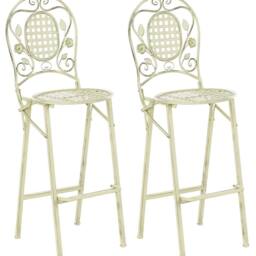 Wyld and Coco Garden Set 2 French Retro Green Iron Foldable Outdoor Chairs - thumbnail 2