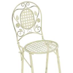 Wyld and Coco Garden Set 2 French Retro Green Iron Foldable Outdoor Chairs - thumbnail 8