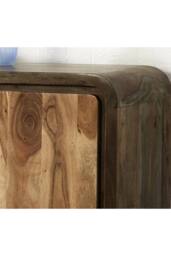 IH Design Auckley Metal & Wood Medium TV Unit with 2 Drawers in Brown - thumbnail 3