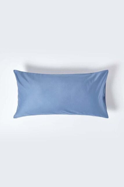 Homescapes Egyptian Cotton Housewife Pillowcase 1000 TC, King Size in Blue - image 1