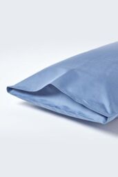 Homescapes Egyptian Cotton Housewife Pillowcase 1000 TC, King Size in Blue - thumbnail 3
