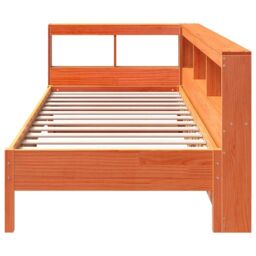 Berkfield Home Bookcase Bed without Mattress Wax Brown 90x190 cm Solid Wood Pine - thumbnail 5