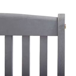 Berkfield Home Folding Outdoor Chairs 6 pcs Solid Acacia Wood in Grey - thumbnail 8