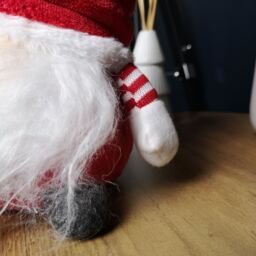 Samuel Alexander 40cm Sitting Plush Christmas Gonk with Grooved Hat in Red in Grey - thumbnail 4
