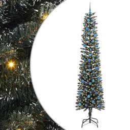 Berkfield Home Elegant Artificial Christmas Tree with 300 LEDs Green 58 x 58 x 240 cm - thumbnail 3