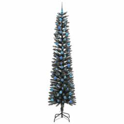 Berkfield Home Elegant Artificial Christmas Tree with 300 LEDs Green 58 x 58 x 240 cm - thumbnail 4