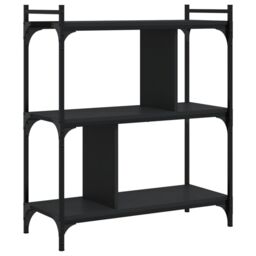 Berkfield Home Bookcase 3-Tier Black 76x32x88 cm Engineered Wood - Size: 76 x 32 x 88 cm - thumbnail 2