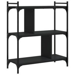 Berkfield Home Bookcase 3-Tier Black 76x32x88 cm Engineered Wood - Size: 76 x 32 x 88 cm - thumbnail 6