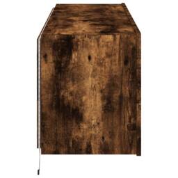 Berkfield Home TV Wall Cabinets with LED Lights 2 pcs Smoked Oak 60x35x41 cm in Brown - Size: 60 x 35 x 41 cm - thumbnail 9
