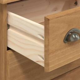 "Berkfield Home Modern Chest of Drawers ""ASKIM"" 79x40x133.5 cm Solid Wood Pine in Brown" - thumbnail 9