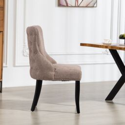 Artemis Home Rodello Fabric Dining Chairs - Set of 2 in Dark Brown - Size: 2 Pack - thumbnail 3