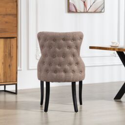 Artemis Home Rodello Fabric Dining Chairs - Set of 2 in Dark Brown - Size: 2 Pack - thumbnail 5