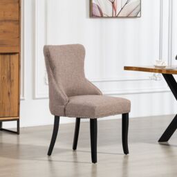 Artemis Home Rodello Fabric Dining Chairs - Set of 2 in Dark Brown - Size: 2 Pack - thumbnail 2