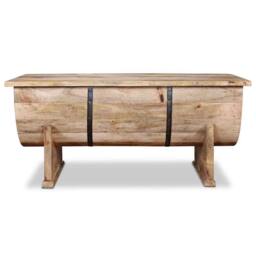 Berkfield Home Coffee Table Solid Mango Wood 88x50x40 cm in Brown - Size: 88 x 50 x 40 cm - thumbnail 8