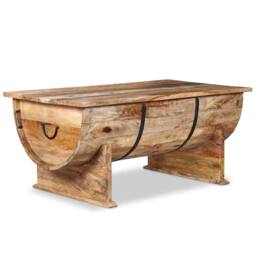 Berkfield Home Coffee Table Solid Mango Wood 88x50x40 cm in Brown - Size: 88 x 50 x 40 cm - thumbnail 6