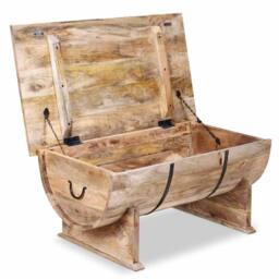 Berkfield Home Coffee Table Solid Mango Wood 88x50x40 cm in Brown - Size: 88 x 50 x 40 cm - thumbnail 9