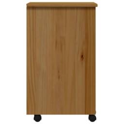 Berkfield Home Rolling Cabinet with Drawers MOSS Honey Brown Solid Wood Pine - thumbnail 6