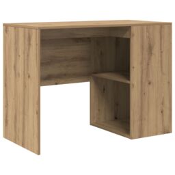 Berkfield Home Writing Desk Artisan oak Chipboard Medium Sleek Writing Desk in Brown - thumbnail 2