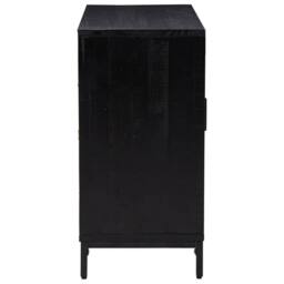 Berkfield Home Sideboard Black 75x35x70 cm Solid Pinewood - Size: 75 x 35 x 70 cm - thumbnail 5