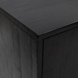 Berkfield Home Sideboard Black 75x35x70 cm Solid Pinewood - Size: 75 x 35 x 70 cm - thumbnail 6