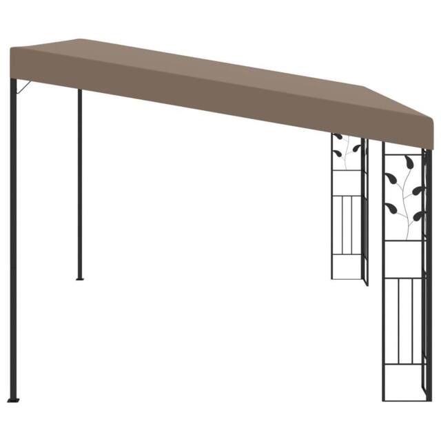 Berkfield Home Durable Wall-mounted Gazebo 4x3x2.5 m Taupe - image 1