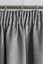 Enhanced Living Plain Thermal Room Darkening Energy Saving Tape Top Curtains For Living Rooms & Bedrooms in Grey - Size: 117 cm width x 137 cm drop - thumbnail 2