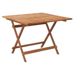 Berkfield Home Folding Garden Table 90x90x75 cm Solid Wood Acacia in Brown - Size: 90 x 90 x 75 cm - thumbnail 2