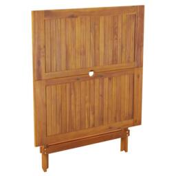 Berkfield Home Folding Garden Table 90x90x75 cm Solid Wood Acacia in Brown - Size: 90 x 90 x 75 cm - thumbnail 5