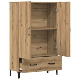 Berkfield Home Highboard Artisan Oak 70x31x115 cm Engineered Wood in Brown - Size: 70 x 31 x 115 cm - thumbnail 4