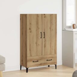Berkfield Home Highboard Artisan Oak 70x31x115 cm Engineered Wood in Brown - Size: 70 x 31 x 115 cm - thumbnail 2