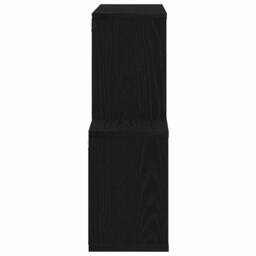 Berkfield Home Black Oak Wall Cabinet 76x15x53 cm Made from Engineered Wood - Size: 76 x 15 x 53 cm - thumbnail 7