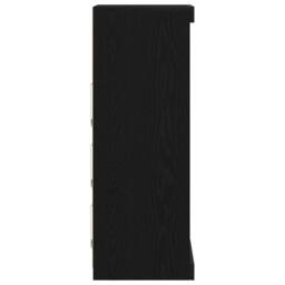 Berkfield Home Sideboard with LED Lights Black Oak 41x37x100 cm - Size: 41 x 37 x 100 cm - thumbnail 7
