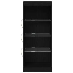 Berkfield Home Sideboard with LED Lights Black Oak 41x37x100 cm - Size: 41 x 37 x 100 cm - thumbnail 6