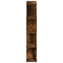 Berkfield Home Wall Cube Shelf 12 Compartments Smoked Oak Engineered Wood in Brown - thumbnail 5