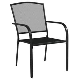 Berkfield Home 7 Piece Garden Dining Set Anthracite Steel in Black - thumbnail 5